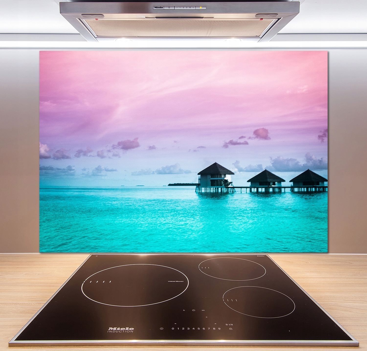 

Panel do kuchni Bungalowy nad wodą 100x70 + Klej