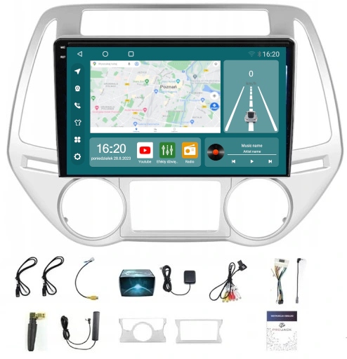 Rádio Navigace Hyundai I20 2012-2014 Carplay Android Auto 8GB 256GB Sim