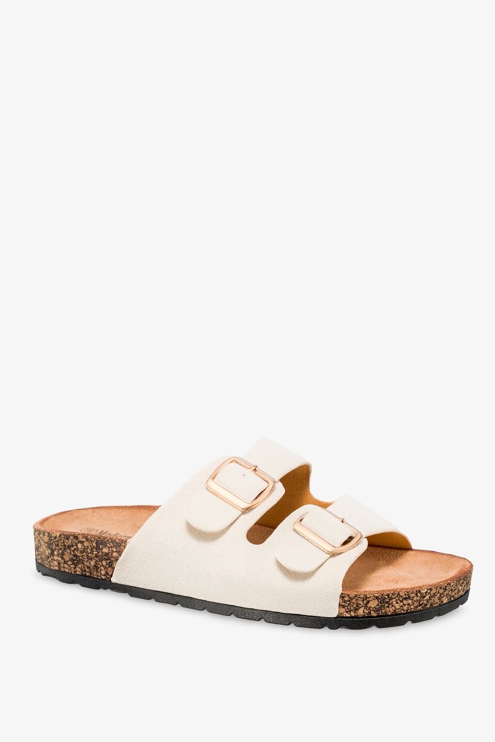 BEŻOWE KLAPKI DAMSKIE NA PROFILOWANEJ KORKOWEJ PODESZWIE PŁASKIE r 38 Stan opakowania oryginalne