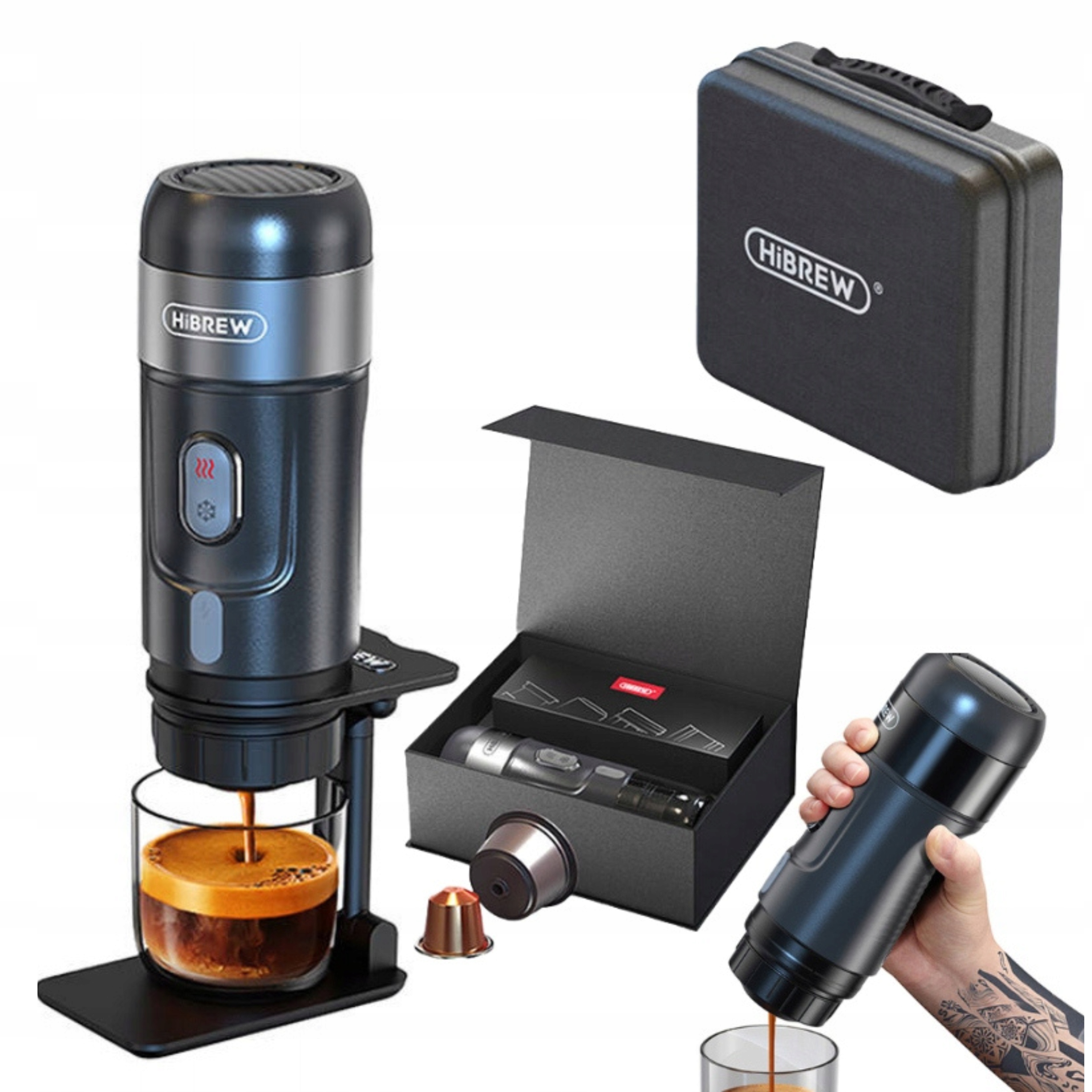 Prenosný kávovar s puzdrom Hibrew H4a Dolce Gusto Nespresso 15 Bar