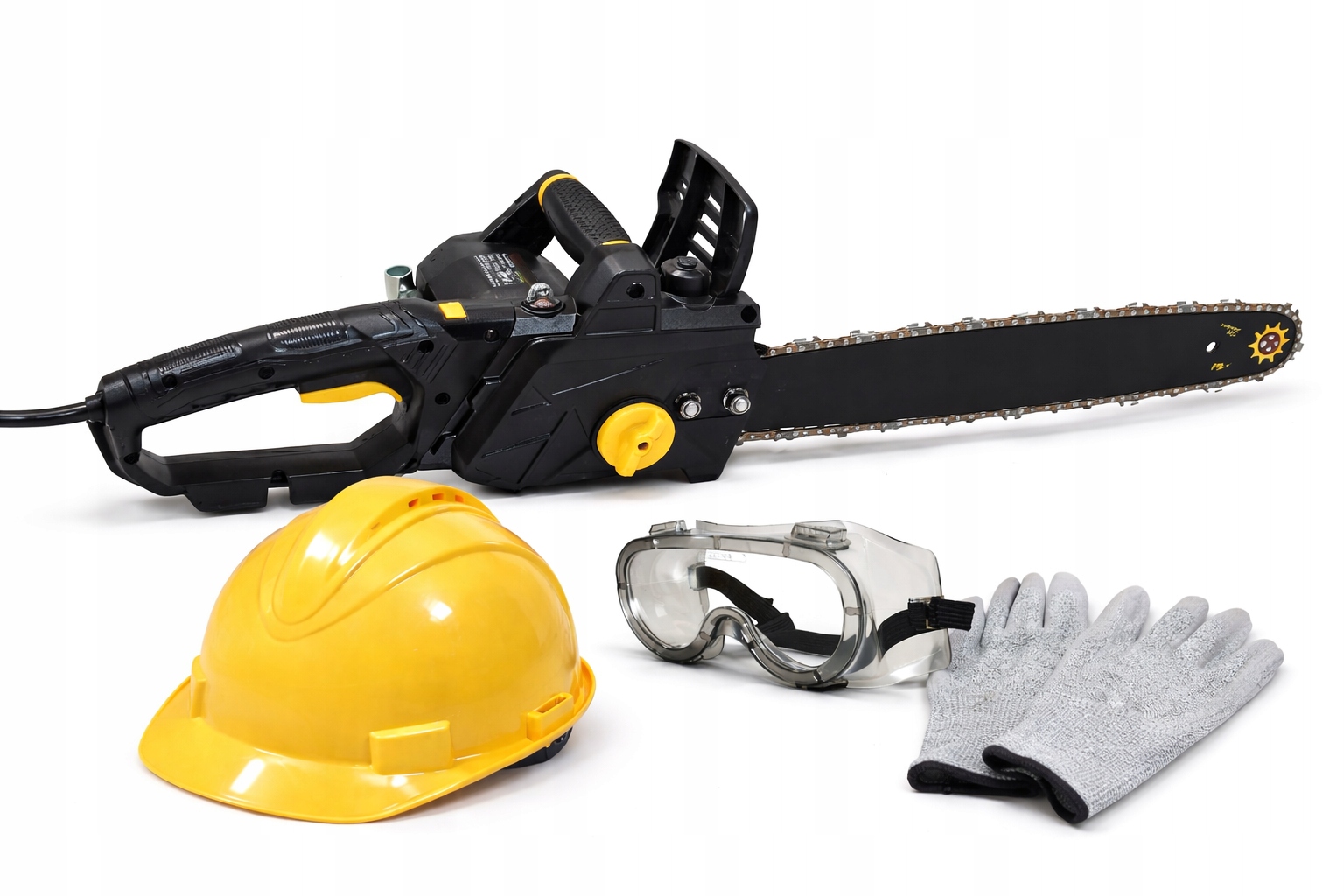 Elektrická řetězová pila na dřevo 1230W 5600r 203T sada Bozp
