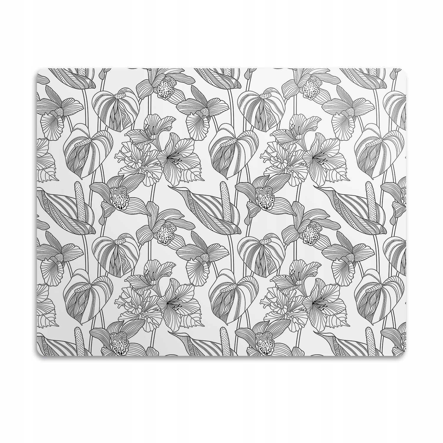 Levně Voděodolná podložka pod misku Obrys květin 90x60 cm