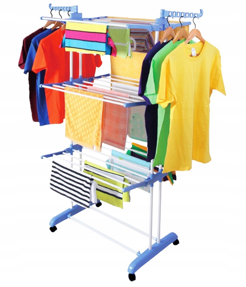 Suszarka na pranie stojąca do ubrań składana wieszak stojak XXXL wzmocniona Model 3P