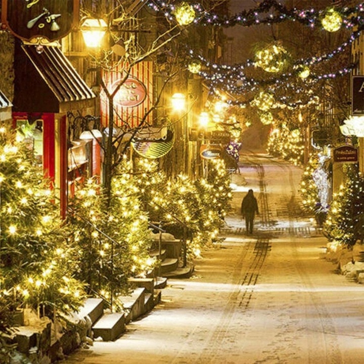 100 LED LAMPKI CHOINKOWE ZEWNĘTRZNE BIAŁE CIEPŁE Marka Led