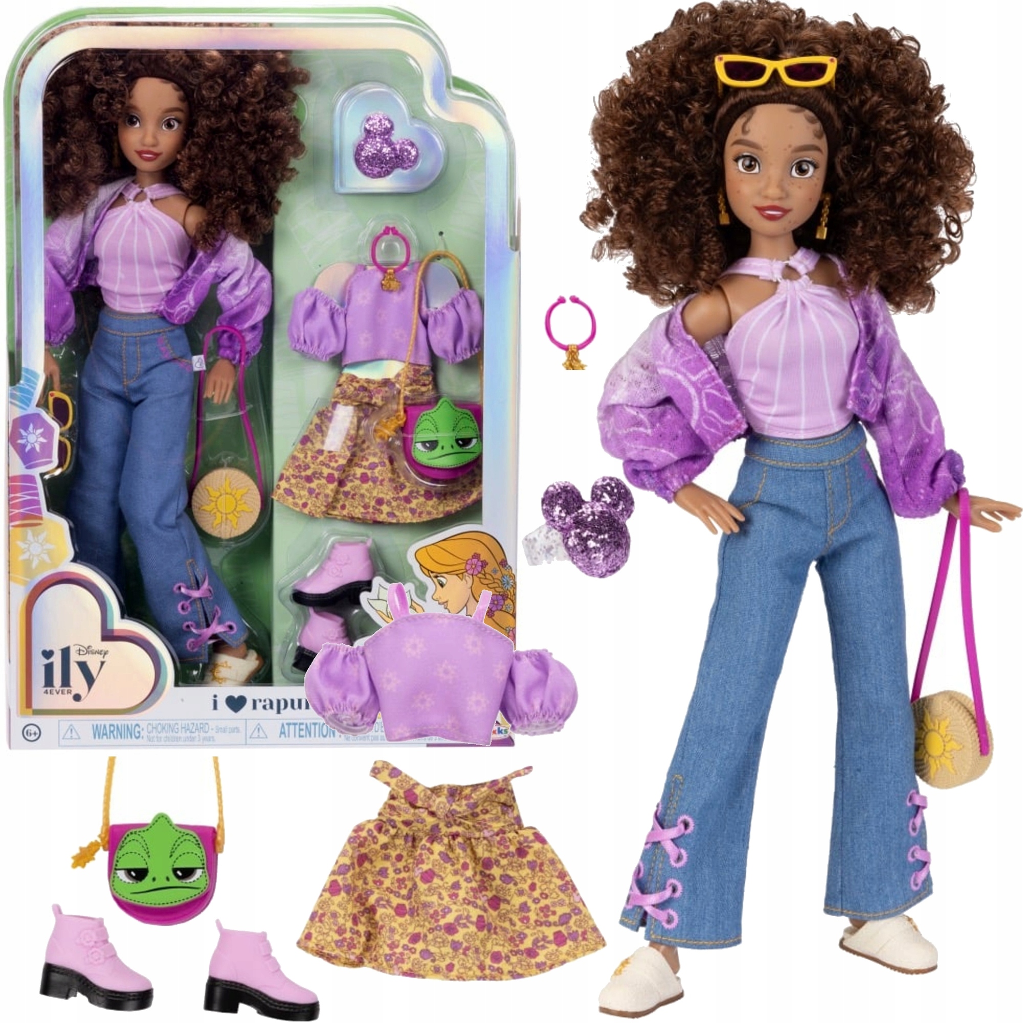 Disney Ily 4EVER Modna Lalka 30 CM Z Motywem Roszpunka +akcesoria 10+ Elem