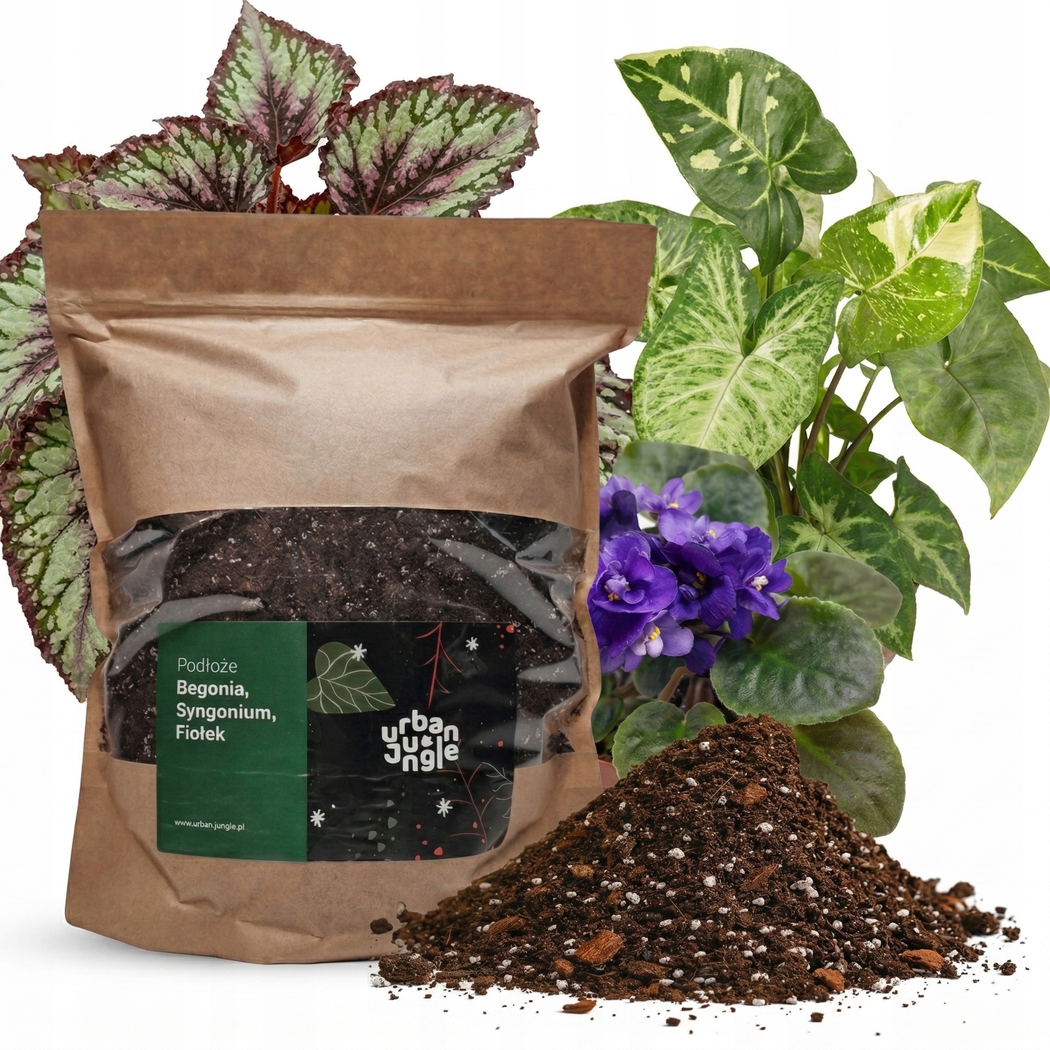 Země Substrát Bigos pro Begonii Syngonium Fialka Urban Jungle 15L