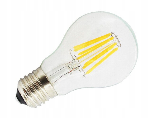 ŻARÓWKA E27 LED FILAMENT 6W BIAŁA ZIMNA EDISON A60 Marka LED-ONE