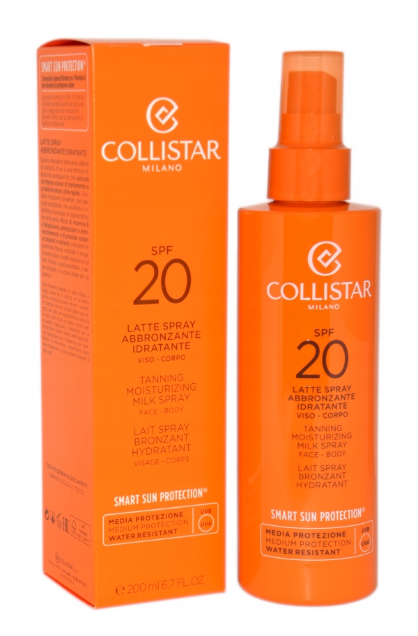 Collistar Smart Sun Protection Tanning Moisturizing Milk Spray Spf 20 200 Ml