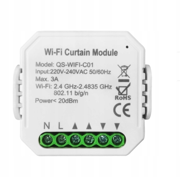 

Sterownik rolet WiFi dopuszkowy Tuya Smart