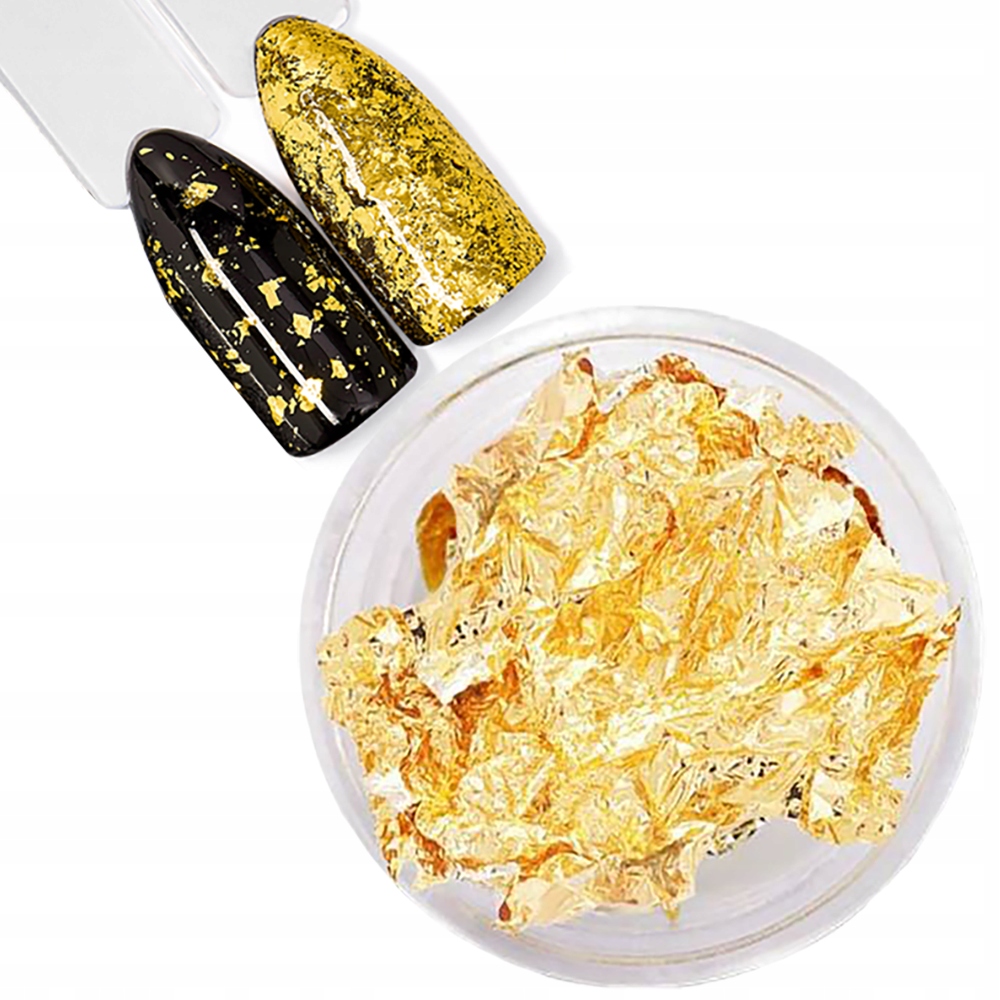 PAZŁOTKO FOLIA DO PAZNOKCI BŁYSZCZĄCA ZŁOTA