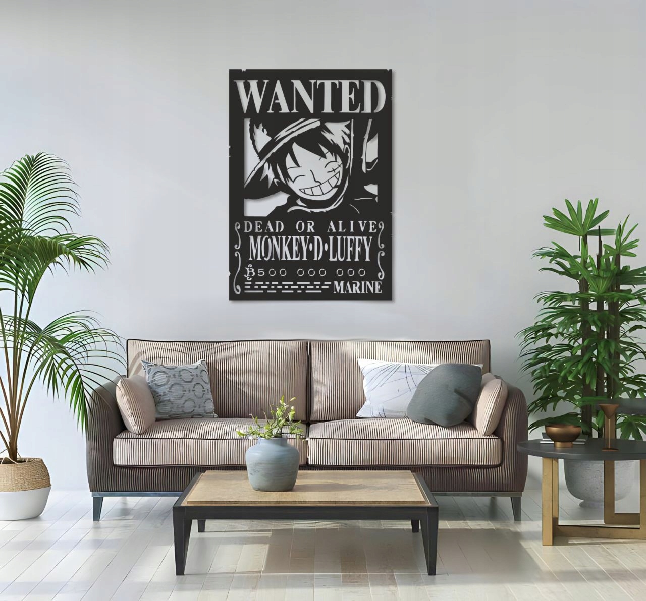 One Piece Dřevěný obraz Nástěnná dekorace Wanted
