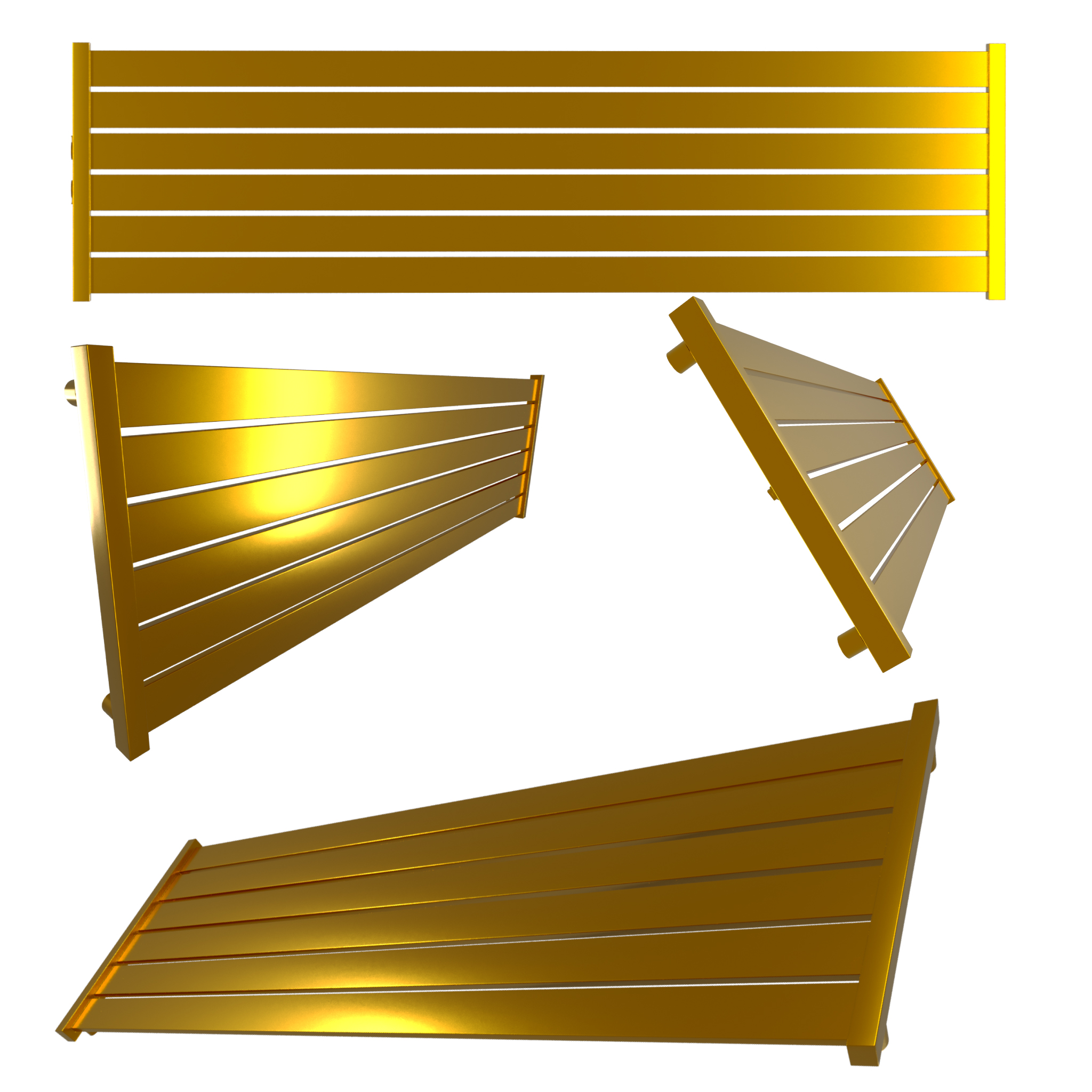 Dekorativní radiátor Lotus úroveň 43x180 Zlatý