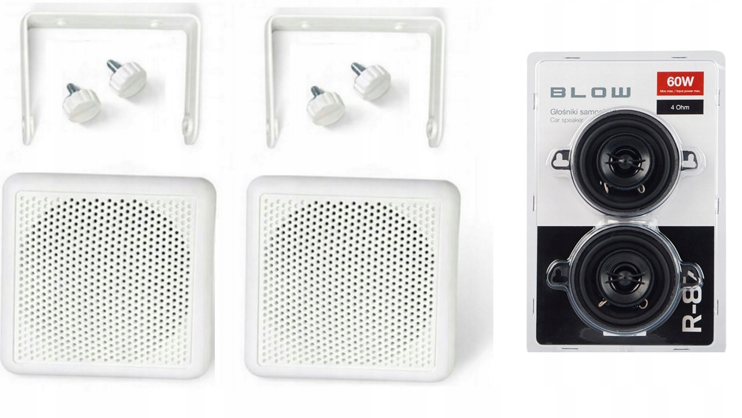 Automobilové reproduktory 4Ohm s montáží do pouzdra Box (2 ks) Blow R-87