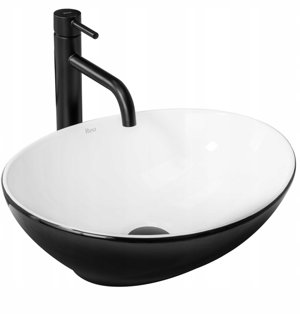 Umyvadlo Sofia Černá/bílá Na Desku