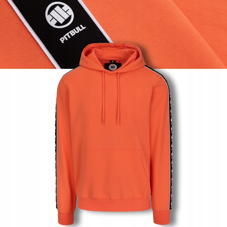 Pánská Mikina s kapucí Pitbull Tenká tepláková mikina Tape Nugget S lampasy