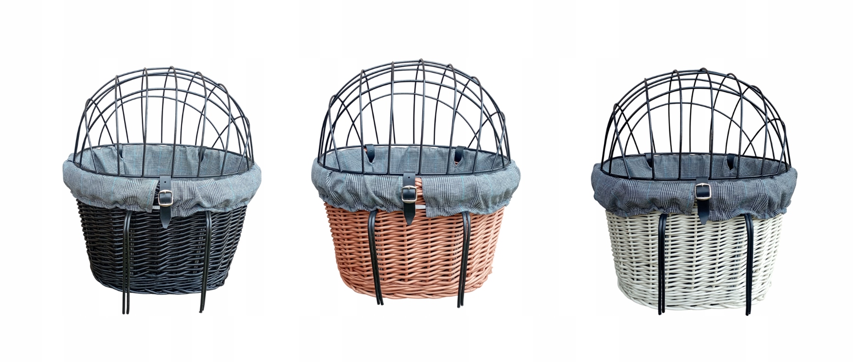 Kosz wiklinowy na rower dla Psa do 10kg Transporter wkład i poduszka