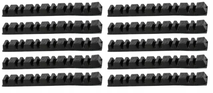 Ciężarki klejone motocyklowe ołów 2,5g+5g CZARNE