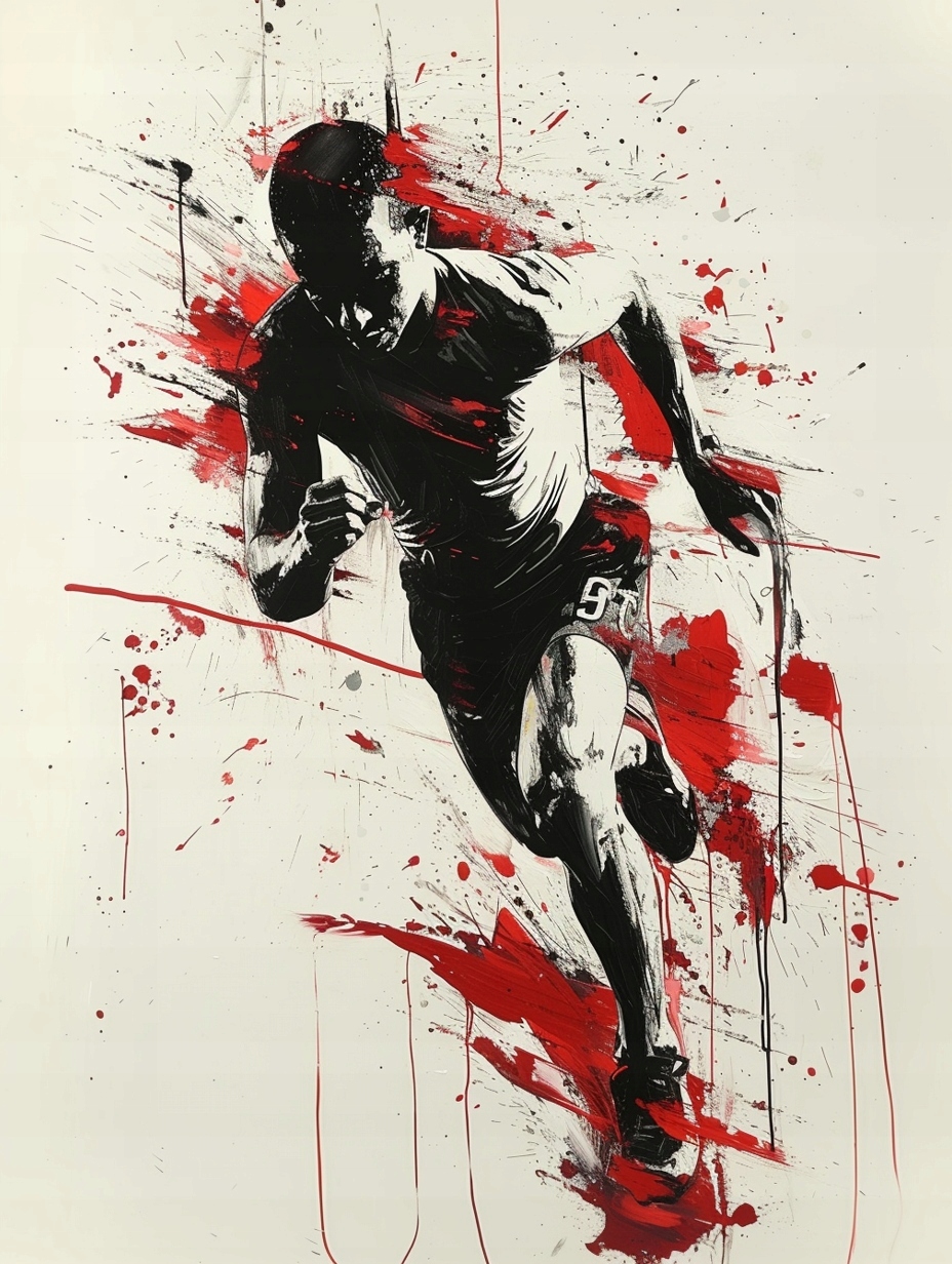 Obraz Na Plátně Canvas Muž Sport Sprint Běh Závodník Pohyb 75x100