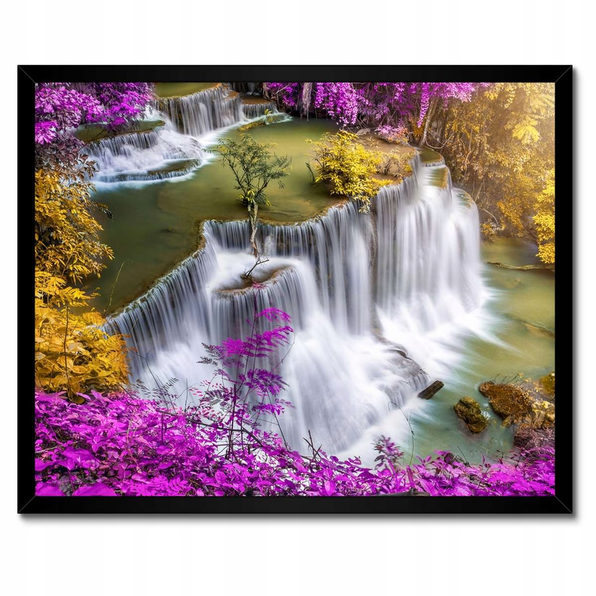 Plakáty v rámu 50x40 Fialově kolem kaskády