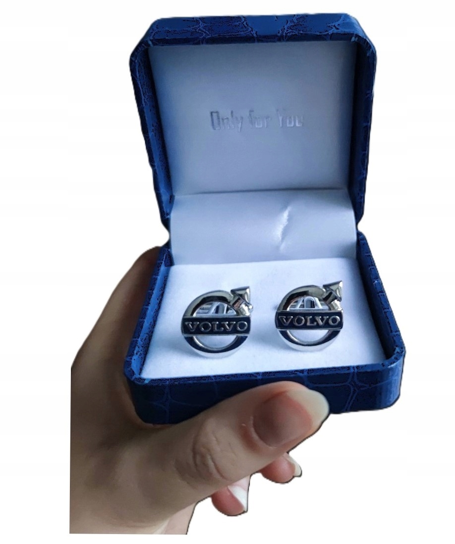 Pánské automobilové manžetové knoflíčky Emblemat Volvo v krabičce jako dárek