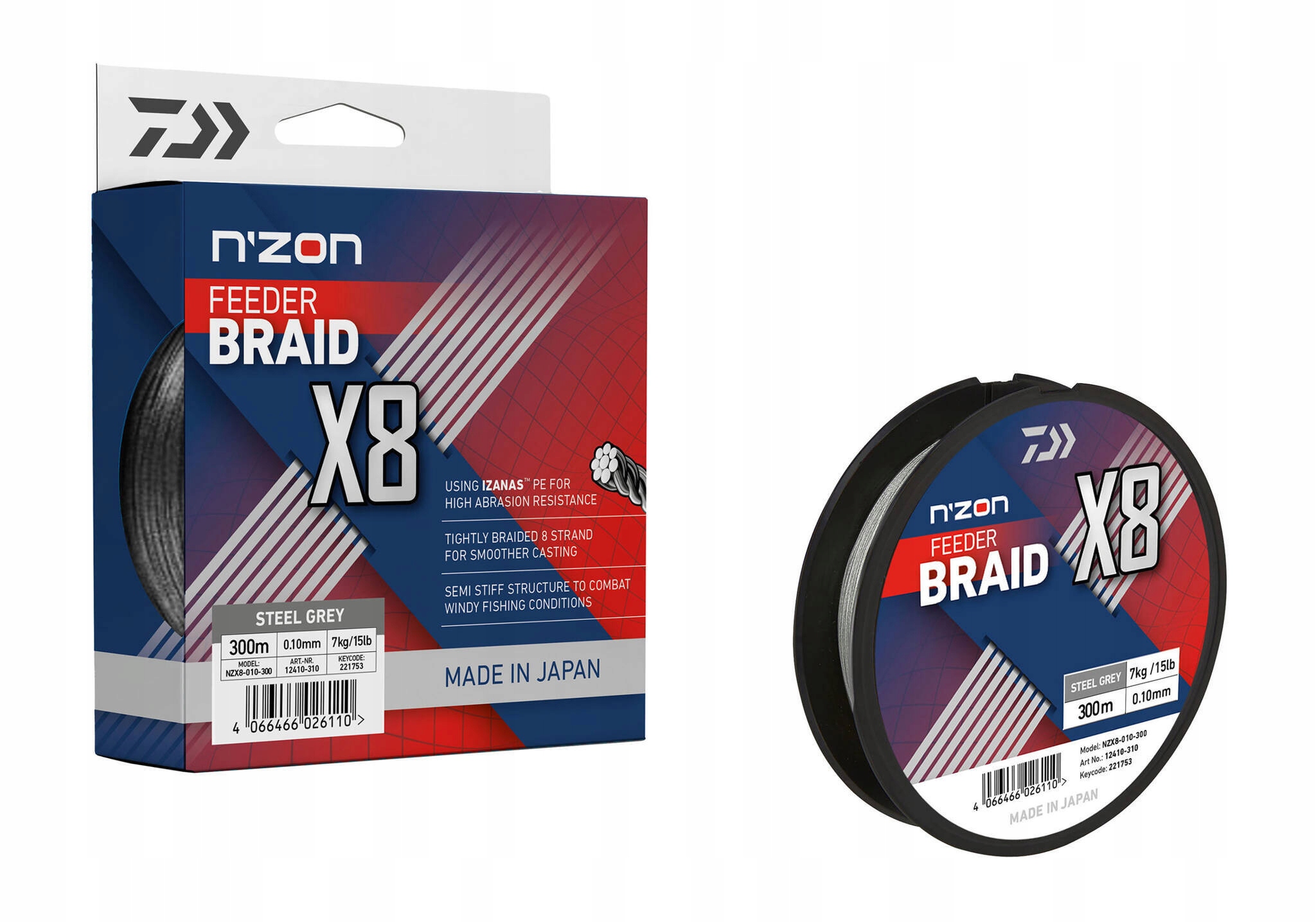 Plecionka Daiwa N'zon X8 Feeder Braid 0,12mm/300m