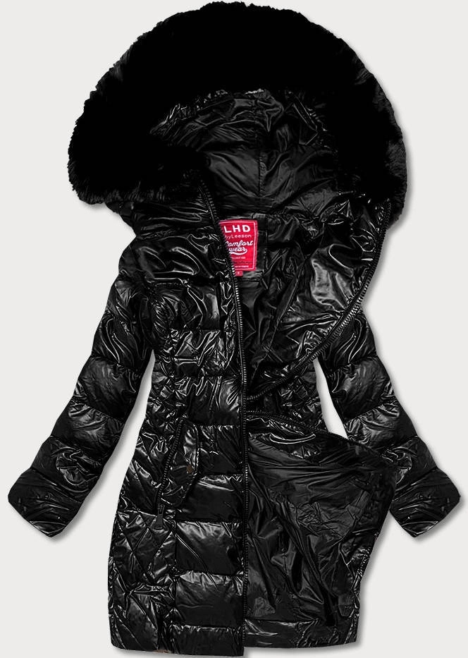 Pikovaná Bunda Kapuce 2M-028 Černá XL (42)