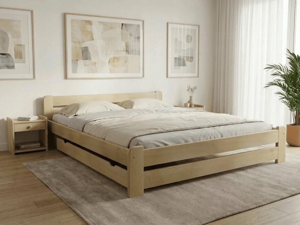 Postel Laura 120 x 200 cm, borovice Rošt: S laťkovým roštem, Matrace: Matra