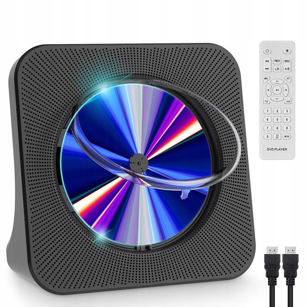 Odtwarzacz CD/DVD Głośnik Odtwarzanie Płyty Bluetooth 5.0 Fm Usb Aux
