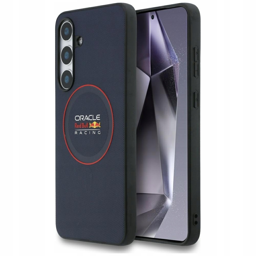 Pouzdro Red Bull Meshed Red Ring MagSafe pro Samsung Galaxy S25 Fe, tmavě modré