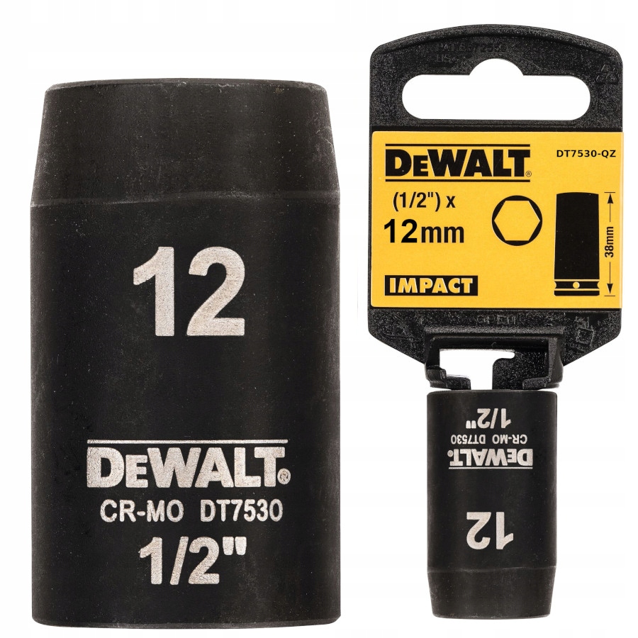 

Dewalt Nasadka udarowa 1/2" 12mm klucz DT7530
