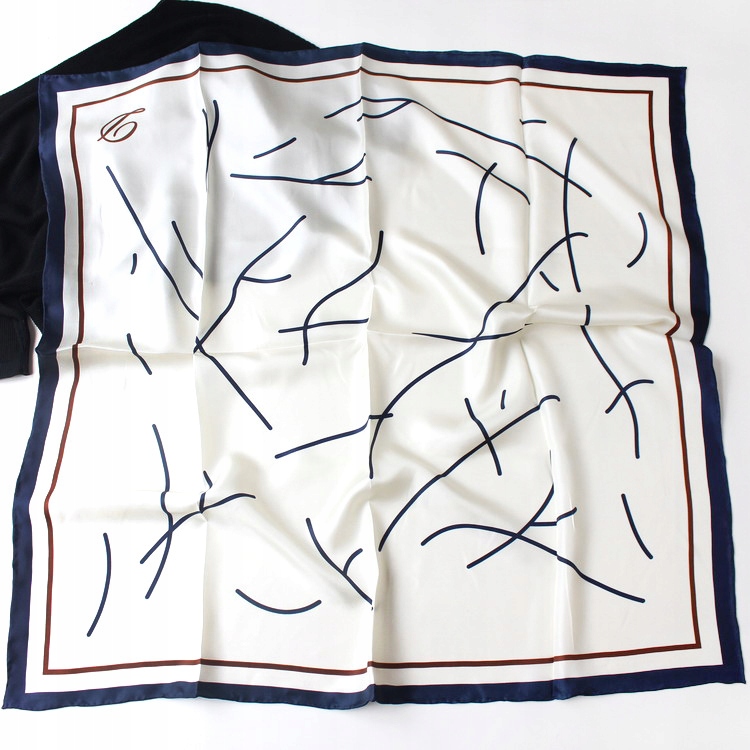 100% Hedvábí Šátek Dámská Kvalita Vzor Šátek 90 cm