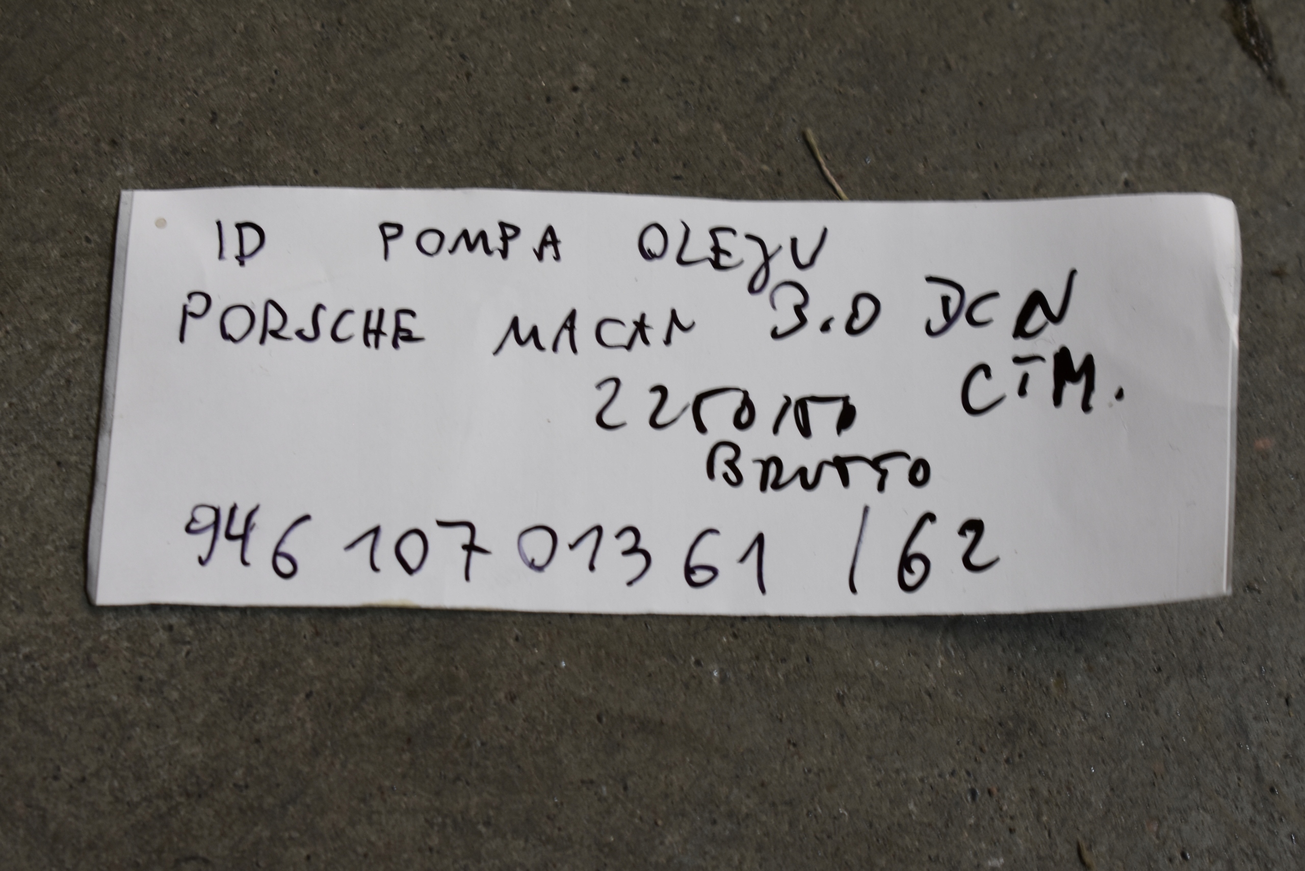 IDEALNA Pompa olio motore PORSCHE MACAN 3.0 DCN CTM 1