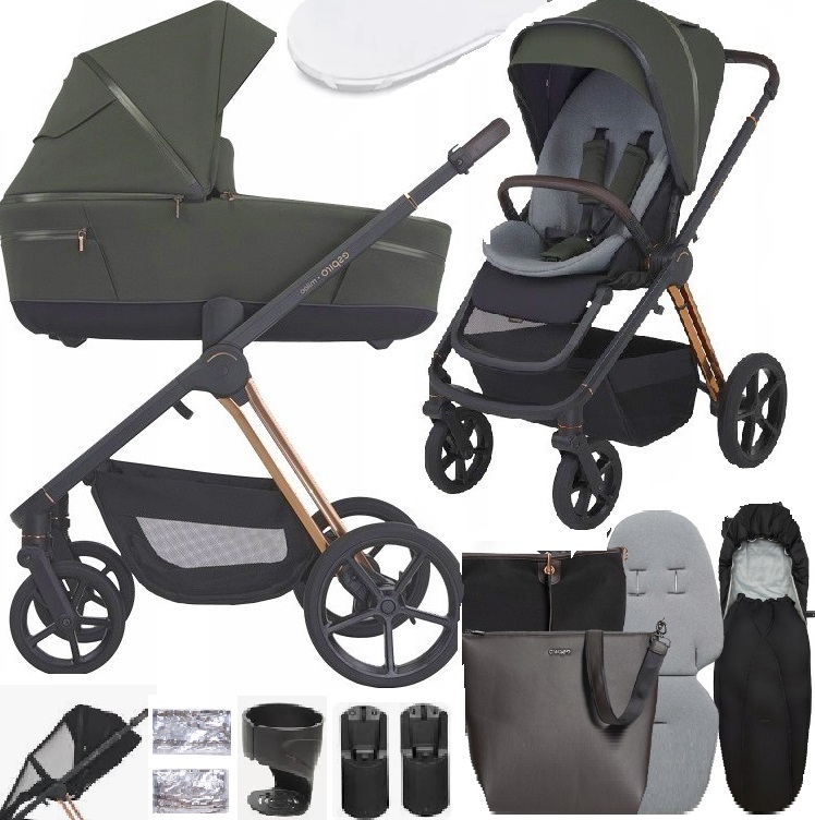 Espiro Miloo Wózek 2w1 Luxury Green 204 butelkowa zieleń bogate wyposaż