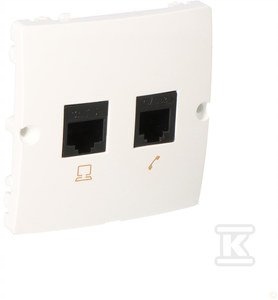 GN.KOMP.RJ45 K.5E+RJ12 Wkę.biały Basic