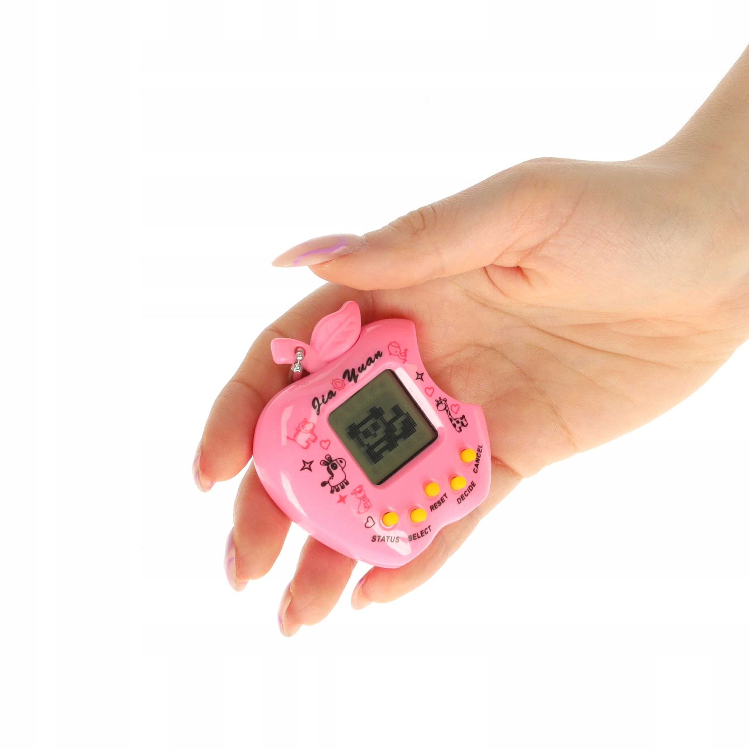 TAMAGOTCHI GRA ELEKTRONICZNA DLA DZIECI JABŁKO Z DŹWIĘKIEM RÓŻOWY Marka Ikonka
