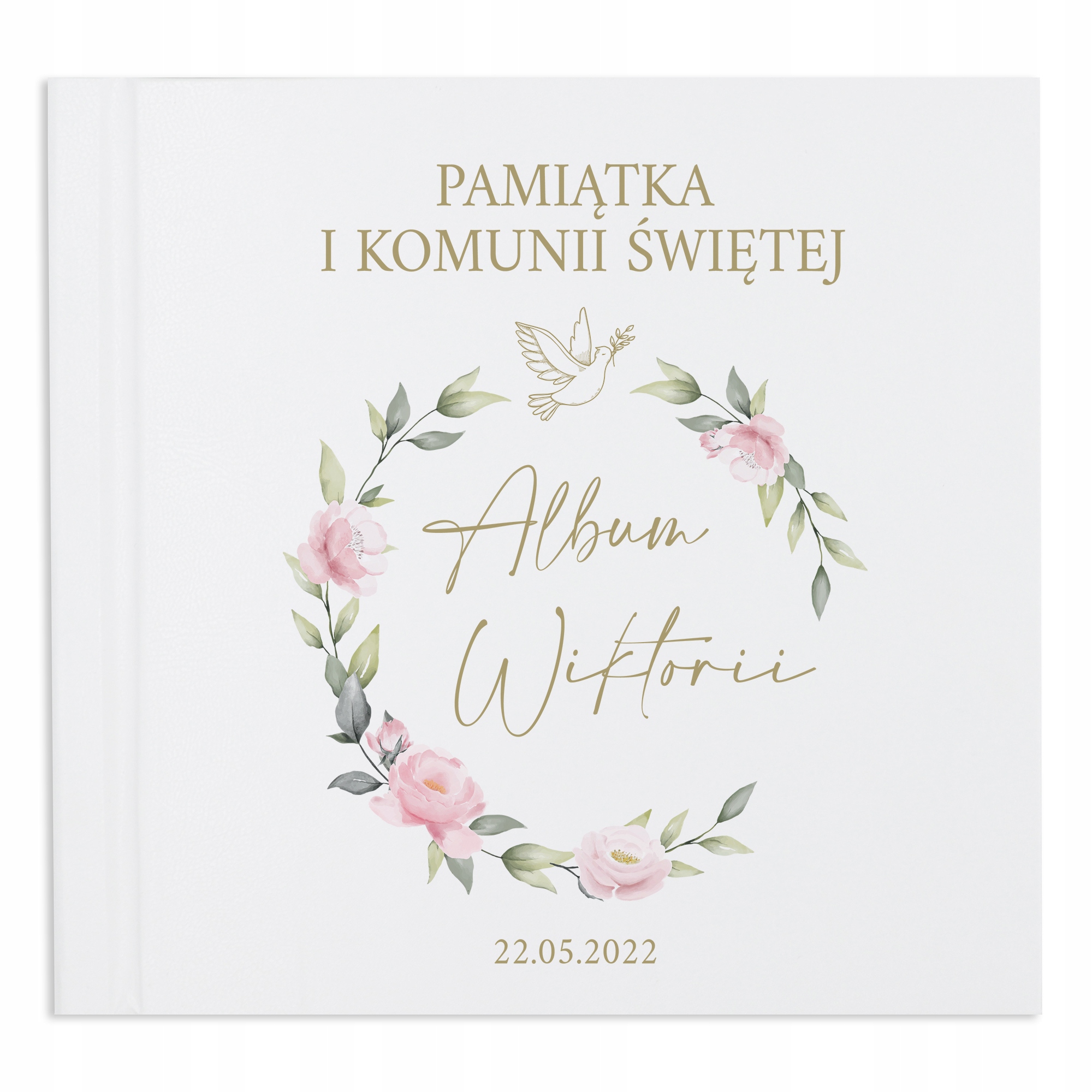 Album na vlepované fotografie Modrý Suvenýr Prvního Svatého Přijímání Jméno