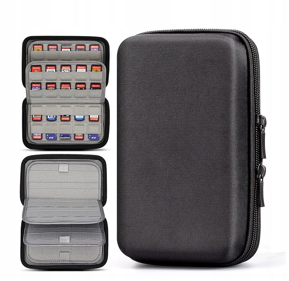 ETUI NA GRY DO NINTENDO SWITCH OLED KARTY SD FUTERAŁ 80 PRZEGRÓDEK