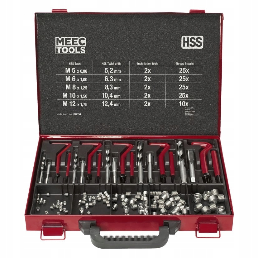 Sada Na Opravu Závitov 110 Elementov Vŕtačky, nástroje na závitovanie