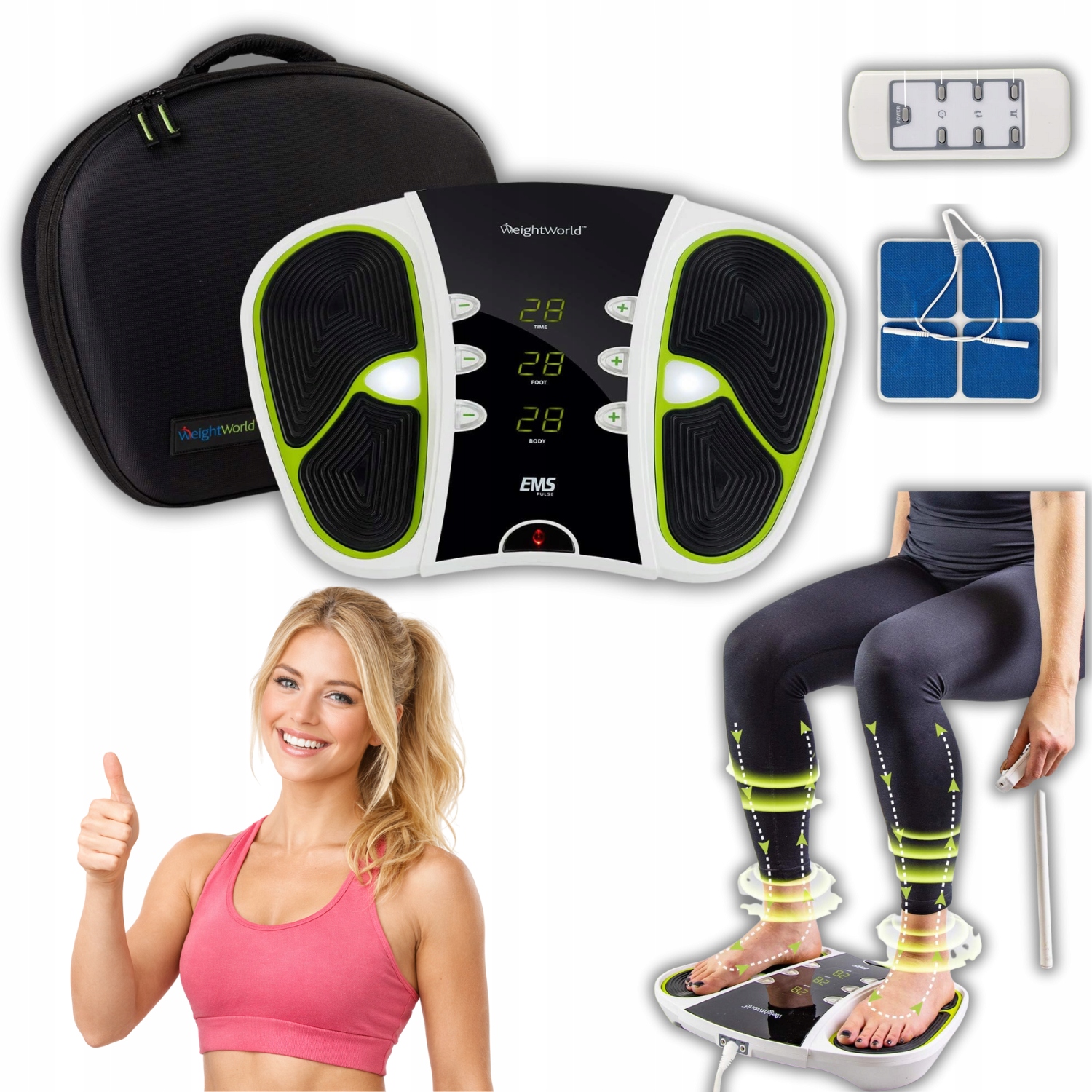 Masażer stóp WeightWorld Circulator elektryczny stymulator mięśni Ems