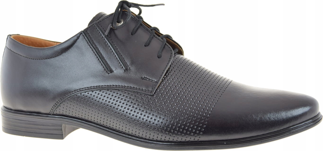 Pánské Módní Kožené Polobotky Černé Boty 482 VEL.42