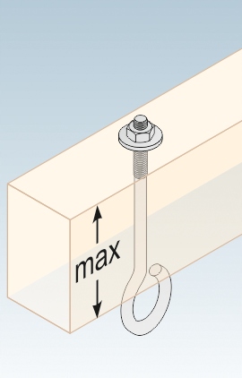 HAK HUŚTAWKOWY OCZKOWY Z KARABIŃCZYKIEM M12 MHA130 Kod producenta MHA 130