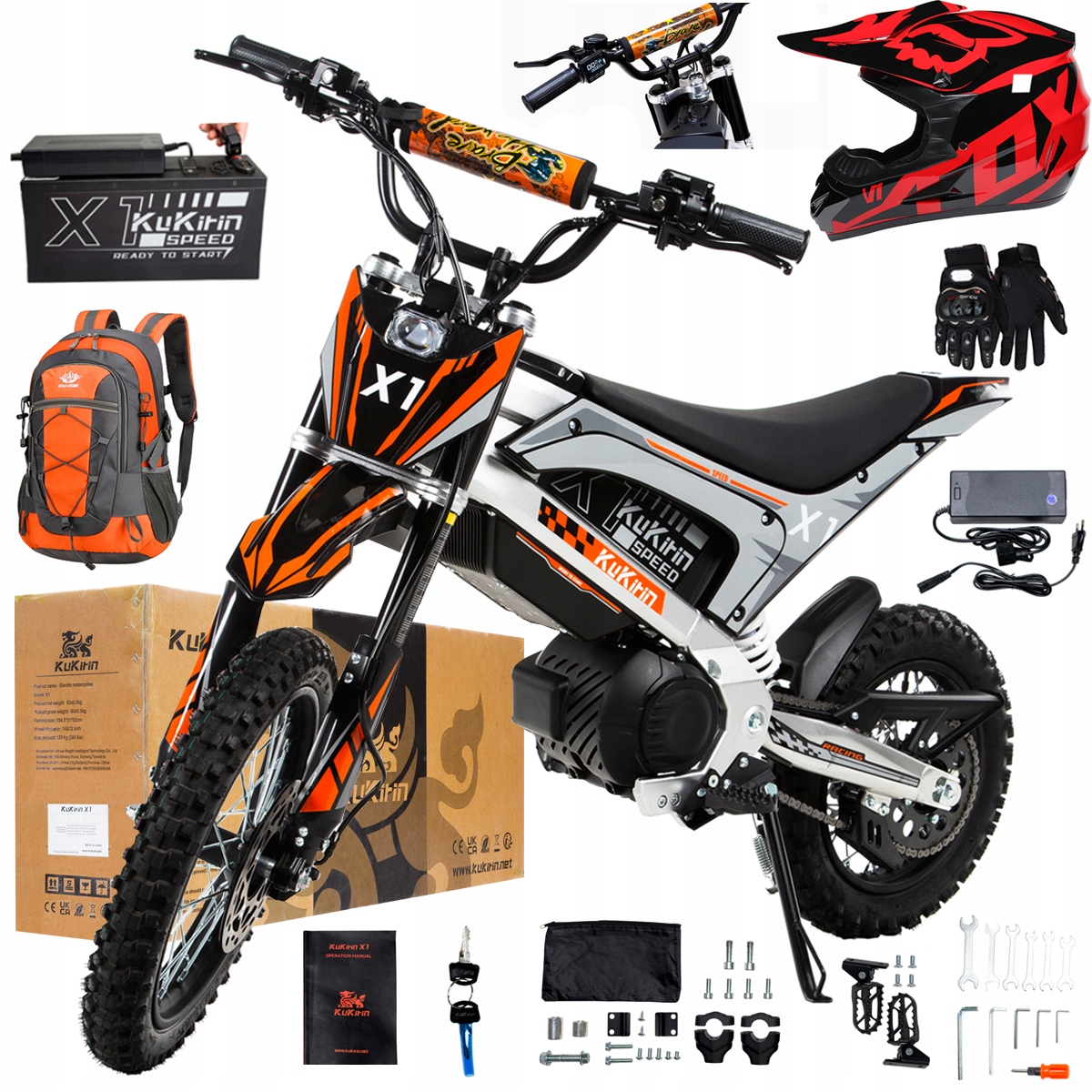 Kukirin X1 2026 Nové terénní elektrické vozidlo 2000W50KM/H 48V20.8Ah 14''