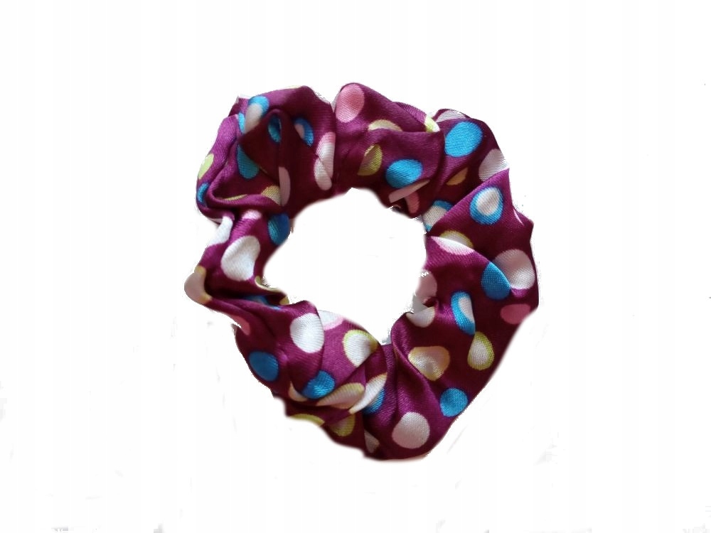 

Gumka Do Włosów Scrunchie Kropki Groszki
