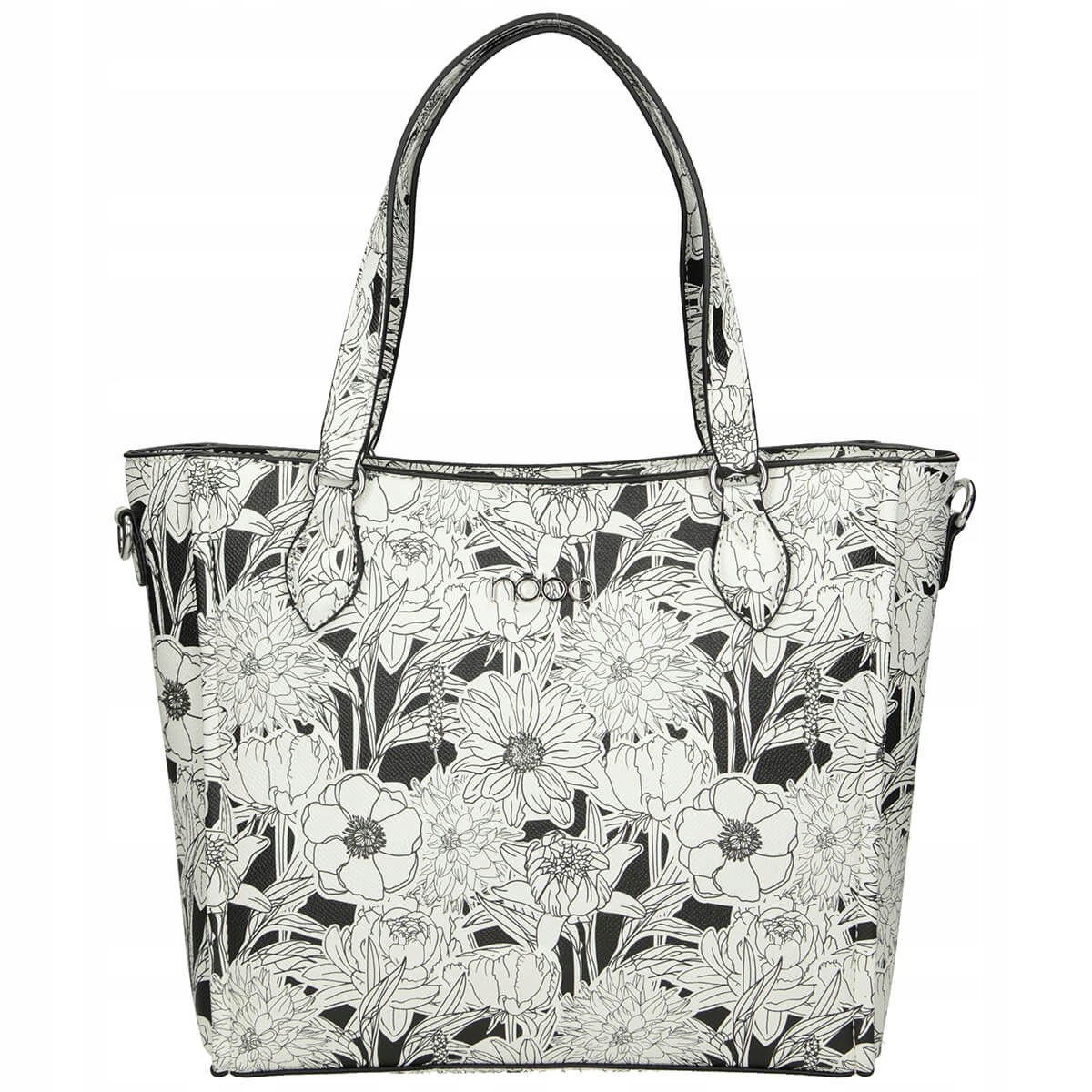 

Nobo czarno-biała damska torba Shopper print
