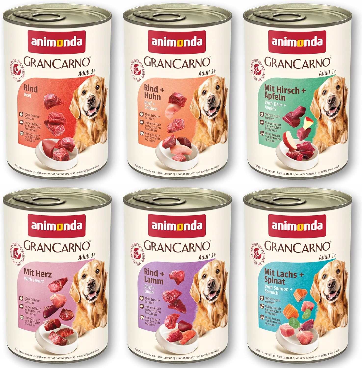 Animonda Grancarno Adult 6x400G MIX Smaków Karma Dla Psów Bez Zbóż
