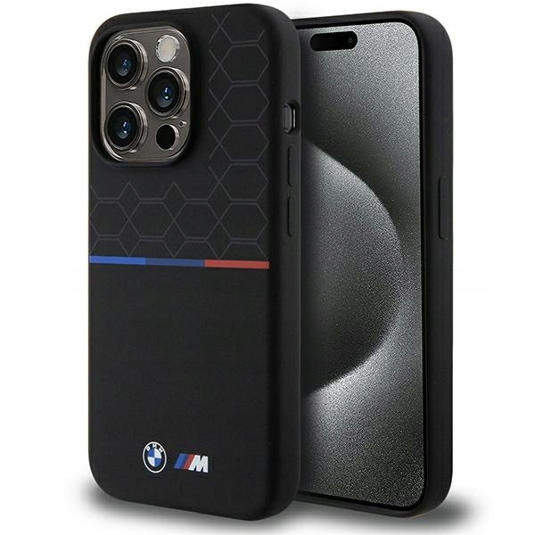 Bmw BMHMP15L22SMPK iPhone 15 Pro6.1" černý/černý hardcase M Silicone Patte