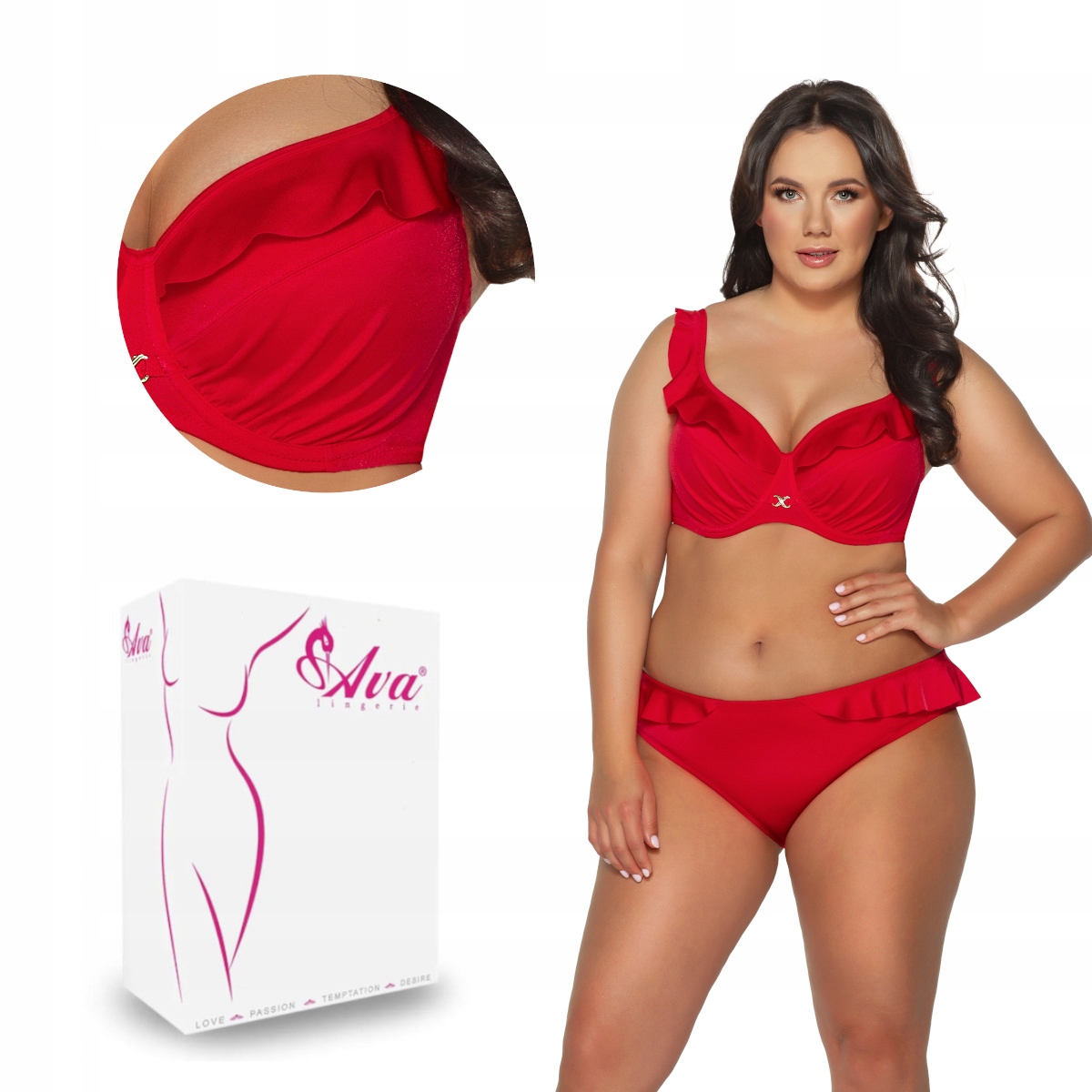 Horní část plavek podprsenka soft Sk 181 měkká červená 90C