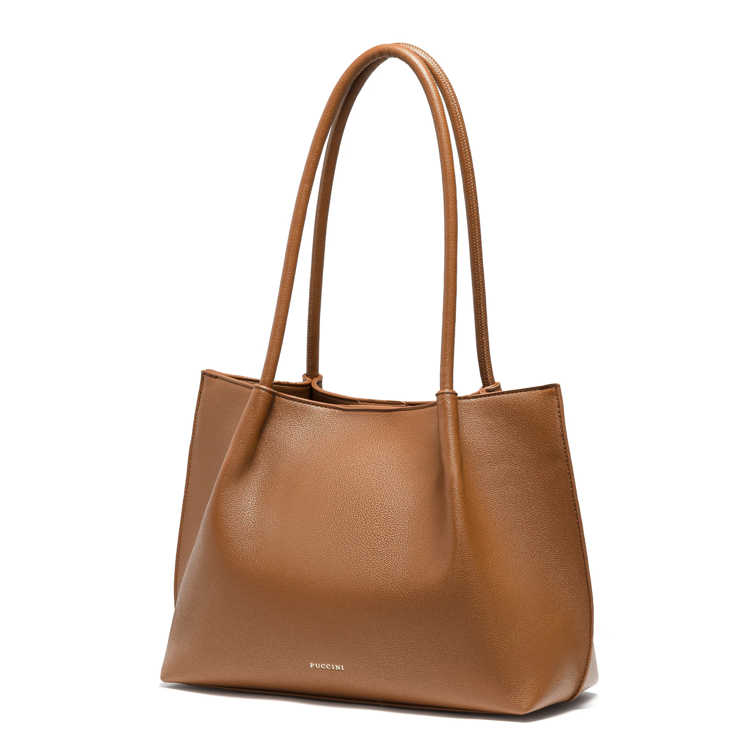 Dámská velká nákupní taška s kosmetikou Puccini Hnědá BK1251001S-2