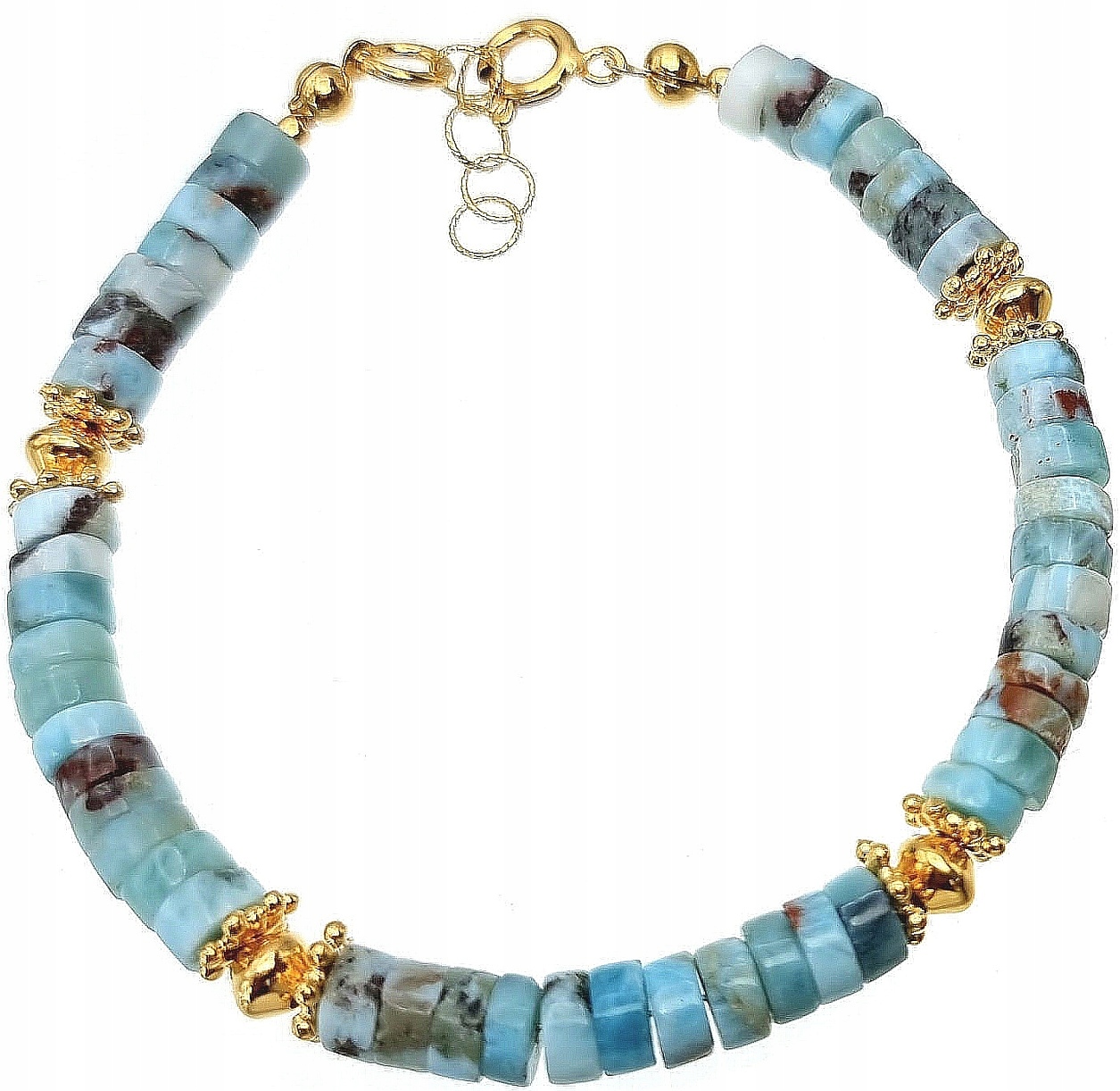 Nádherný přírodní náramek Larimar Zlaté Stříbro