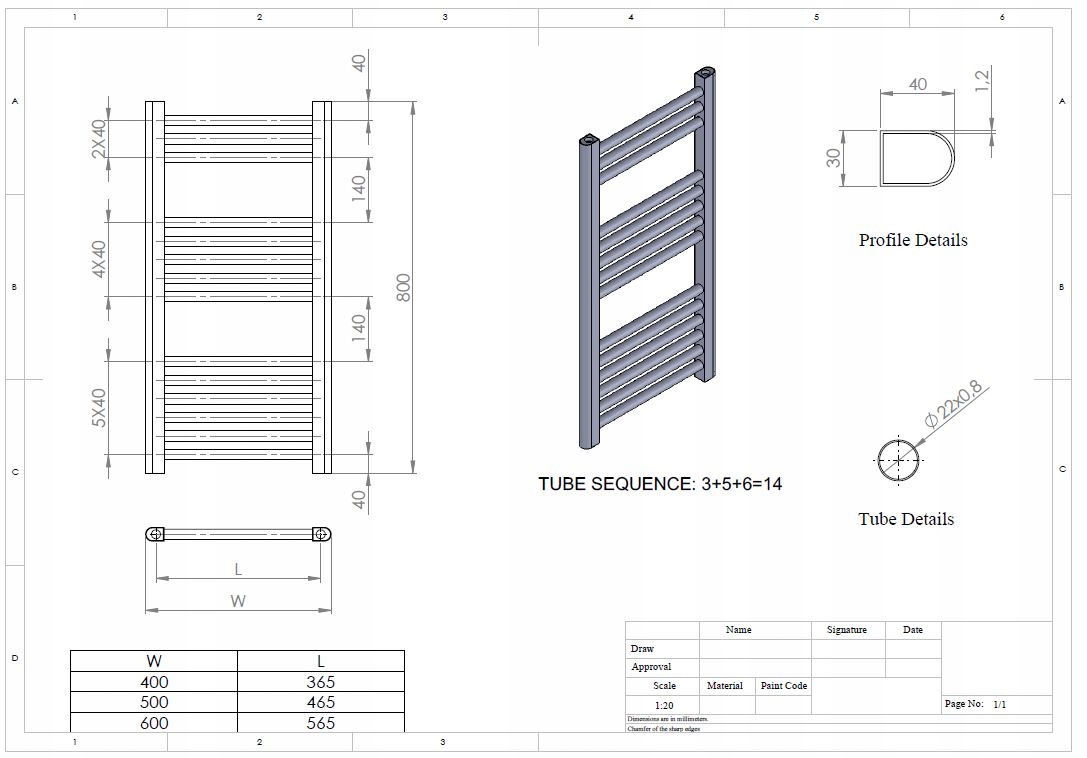 LUMIA Grzejnik łazienkowy drabinkowy wąski 30/80 cm CHROM! EAN (GTIN) 5906482734028